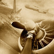 Retro aviation, vintage background