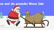 Weihnachtsmann mit Schlitten