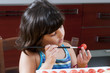 girl painting the martorana fruit
