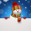 Illustration: snowman banner snowman banner