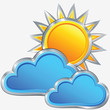 vector weather icon with a sunny weather