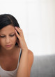 Closeup on thoughtful young woman