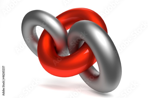 Illustration: Kettenglied rot alu Kettenglied rot alu