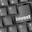 Hot key for investment - vector invest key on keyboard