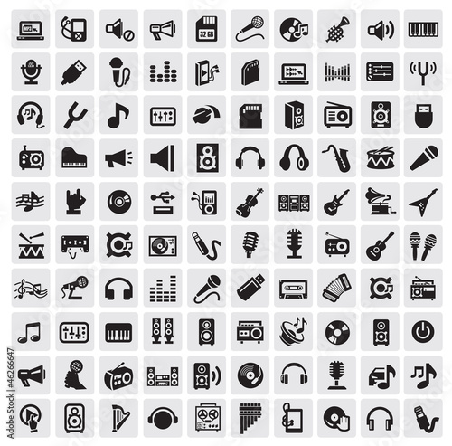 Vector: music icons music icons