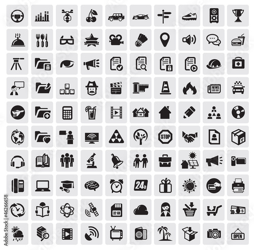 Vector: 100 web icons 100 web icons