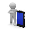 Illustration: 3d man with a smartphone 3d man with a smartphone