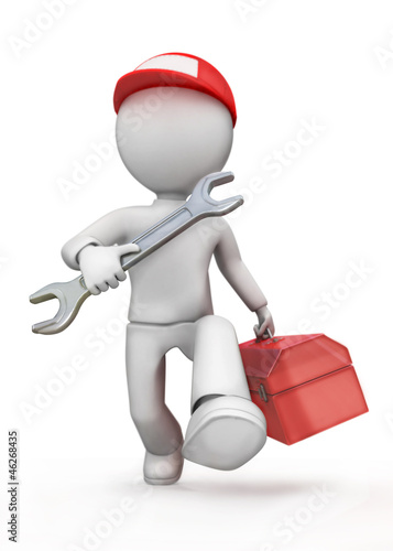 Illustration: Mechanical engineer. Mechanical engineer.