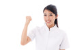 Photo: a young asian doctor on white background a young asian doctor on white background
