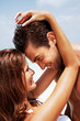 Young couple caught in a romantic moment