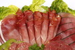 Partyplatte mit Schinken und Salami