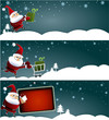 Vector: Three Christmas sale banners with Santa Claus Three Christmas sale banners with Santa Claus
