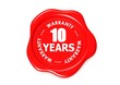 Ten years warranty seal