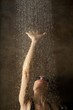 touching water drops