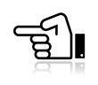 Vector: Pointing hand icon vector Pointing hand icon vector