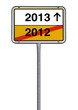 Ortsschild 2012 zu 2013