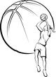Girl Basketball Player Shooting