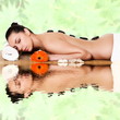 Foto: beautiful woman is a stone therapy beautiful woman is a stone therapy