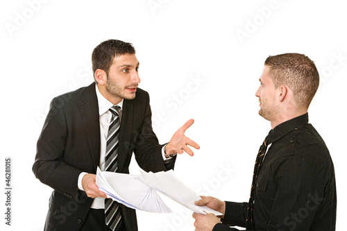Photo: Verhandlung unter Arbeitskollegen Verhandlung unter Arbeitskollegen
