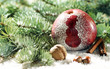 Weihnachtsapfel mit Schneemann