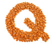 Ginger nuts, pepernoten, in the shape of letter Q