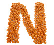 Ginger nuts, pepernoten, in the shape of letter N