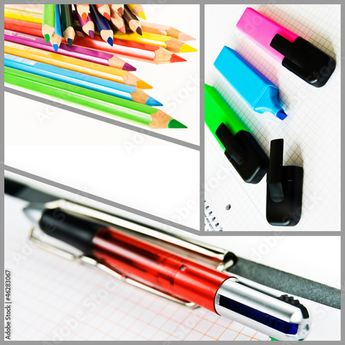 Photo: Collage Büromaterial Collage Büromaterial