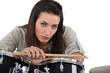Female drummer