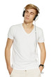 Photo: Man with headphones listening to music Man with headphones listening to music