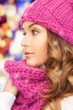 Photo: beautiful woman in winter hat beautiful woman in winter hat