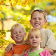 Kinderglück, Laub leuchtet in der Herbstsonne