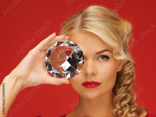 Photo: lovely woman with big diamond lovely woman with big diamond