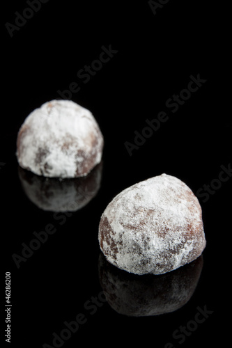 Photo: Chocolate panellets. Catalan cuisine Chocolate panellets. Catalan cuisine