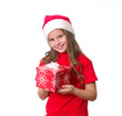 Photo: Christmas time - girl with Santa. Christmas time - girl with Santa.