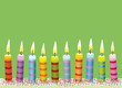 Bunte Geburtstags-Kerzen
