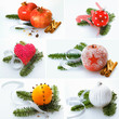 Collage of Christmas decorations