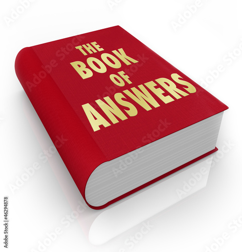 Illustration: Book of Answers Wisdom Advice Help Manual Book of Answers Wisdom Advice Help Manual