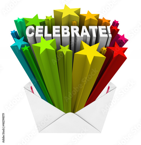 Illustration: Celebrate Party Celebration Envelope Stars Excitement Celebrate Party Celebration Envelope Stars Excitement