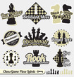 Vector Set: Vintage Chess Labels and Stickers