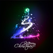 colorful christmas tree, design, vector illustration.