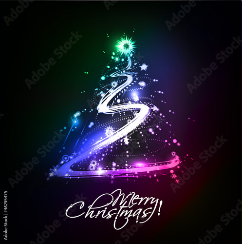 Vector: colorful christmas tree, design, vector illustration. colorful christmas tree, design, vector illustration.