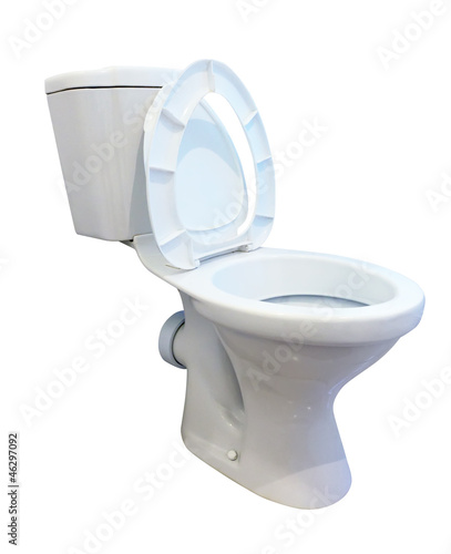 Photo: White toilet bowl over white backround White toilet bowl over white backround