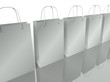Shopping bags row, background