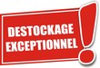 étiquette destockage exceptionnel