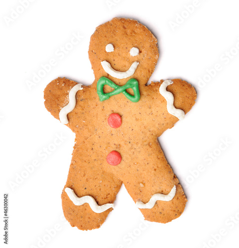 Photo: Christmas gingerbread man cookie Christmas gingerbread man cookie