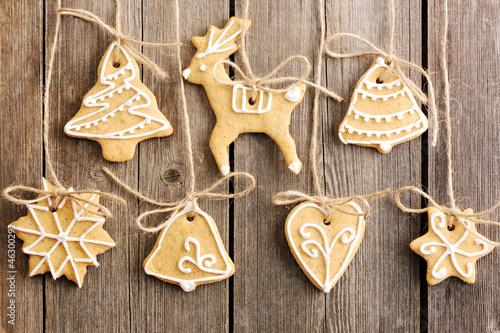 Photo: Christmas homemade gingerbread cookies Christmas homemade gingerbread cookies