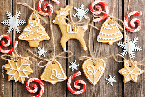 Photo: Christmas homemade gingerbread cookies Christmas homemade gingerbread cookies