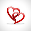 Logo two hearts # Vector
