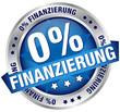 Button Banner "0% Finanzierung" blau/silber