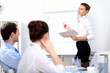 Young business people working together